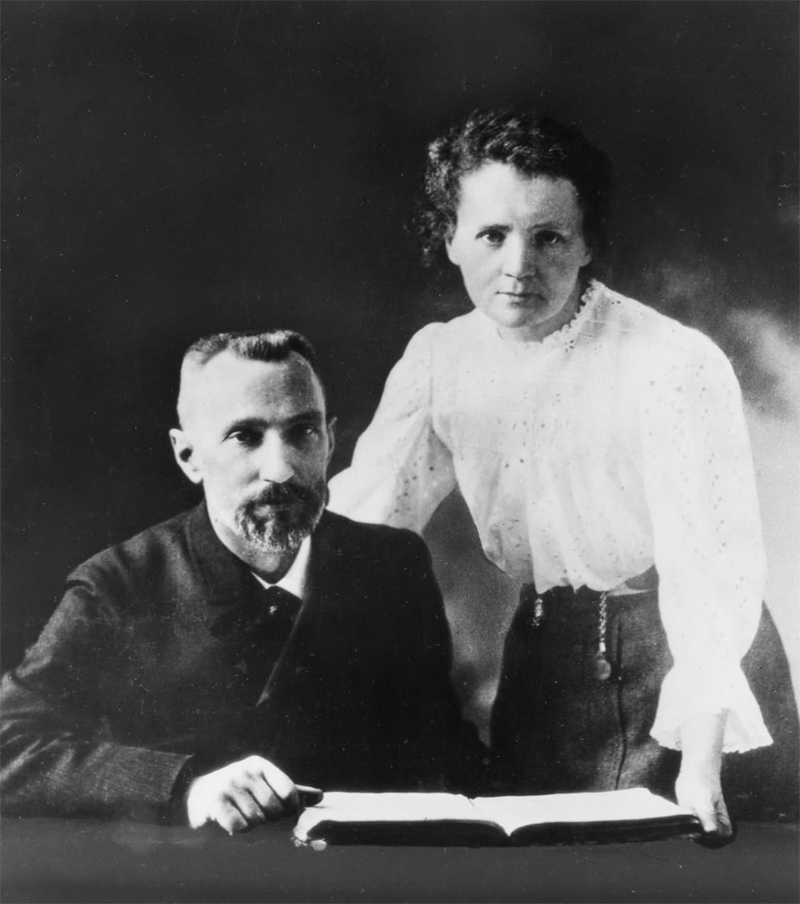 madame curie and pierre curie