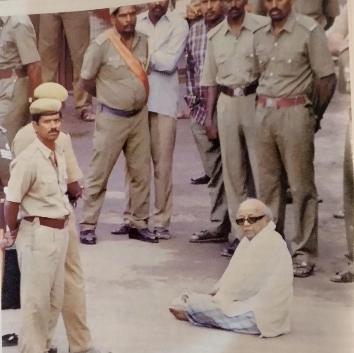 Karunanidhi was arrested