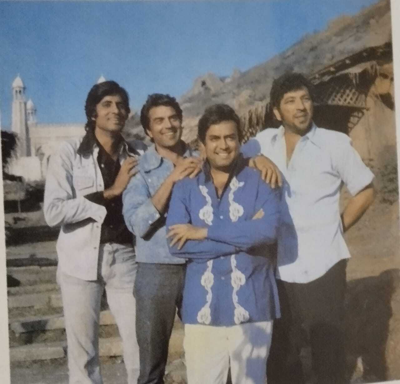 Amitabh Bachchan, Dharmendra, Sanjeev Kumar, and Amjad Khan