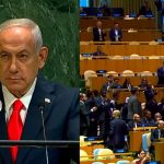 delegations walked out as Netanyahu entered the hall