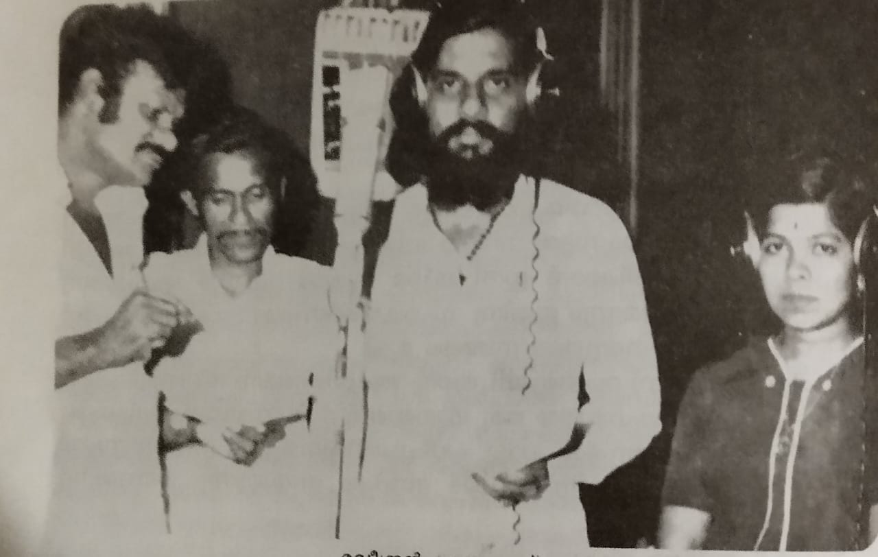 Lathika recording with Yesudas