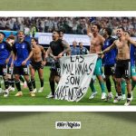 Argentina Falkland banner controversy .3