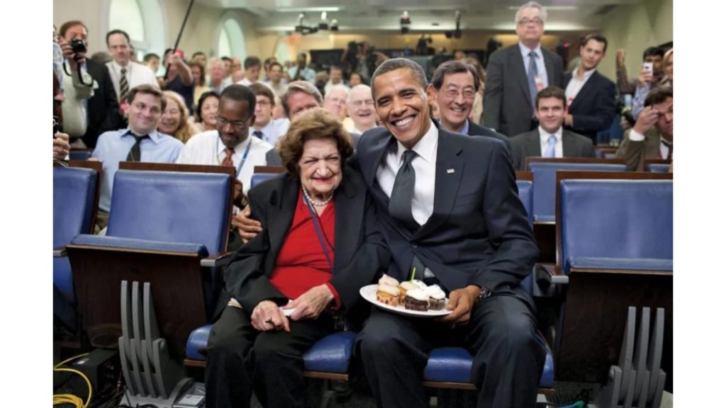 Obama and Helen Thomas